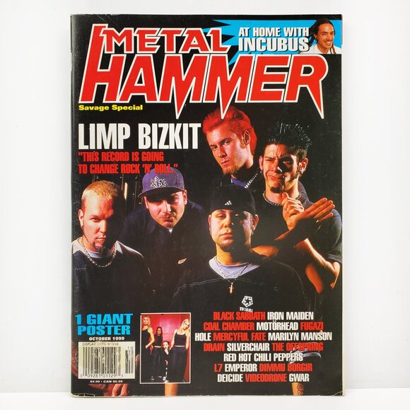 Metal Hammer Magazine VTG 1999 Bizkit Sabbath Maiden Black Metal Fugazi Unread - Picture 1 of 11
